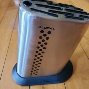Global Stainless Steel Knife Block